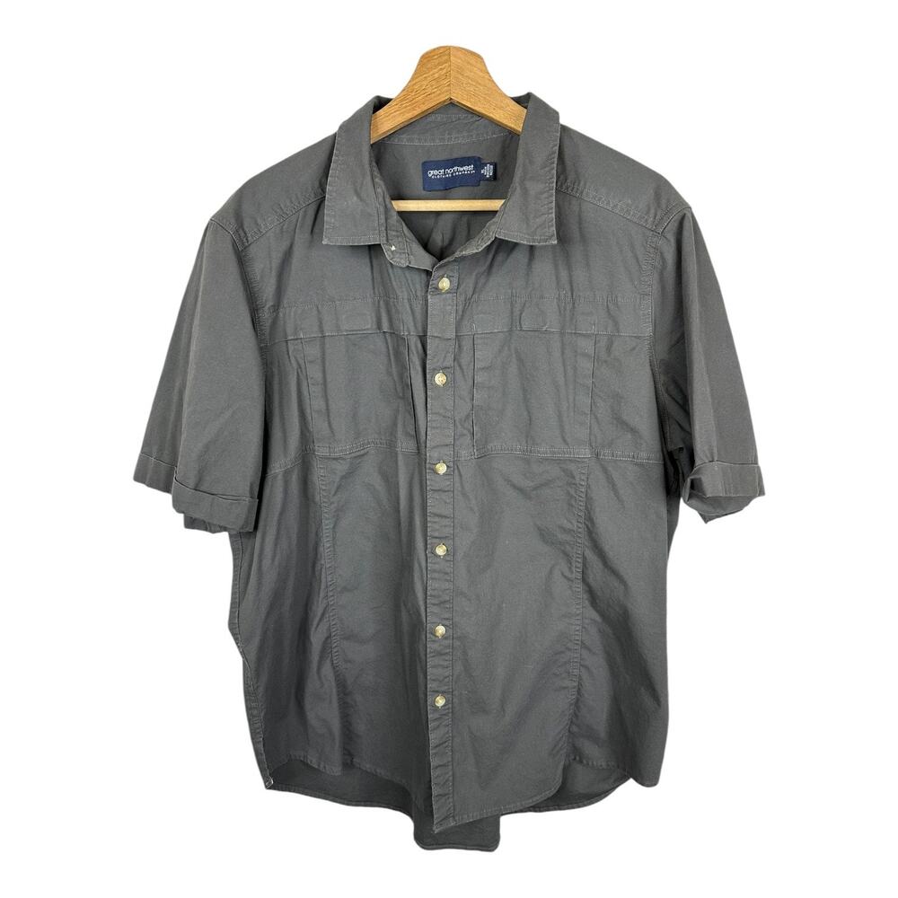 Great Northwest Clothing Co Mens XL Military Style Utility Short Sleeve Shirt
